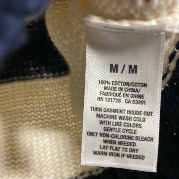 Aeropostale Striped Short Sleeve Open Knit Sweater Sz M 100% Cotton NWT - Picture 6 of 8